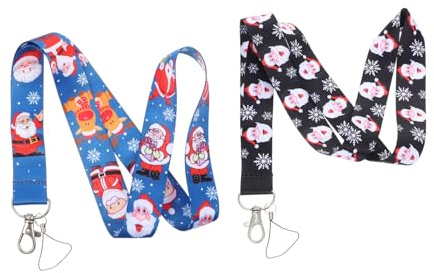 Uonlytech Cinghie Per Cellulari Pendenti Natalizi Ciondolo Natalizio Grandi Calze Di Natale Decorazione Di Calze Di Natale Cordino Squisito Cordino Appeso Poliestere Black