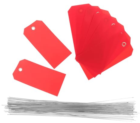 HAPINARY Wiederverwendbare PVC Gepäckanhänger mit Robustem Eisendraht 100 Stück Blanko Versandetiketten für Büros und Landwirtschaft für Koffer und Inventar