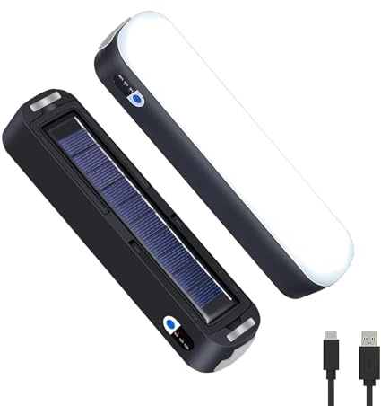 SIOLAXEN Rechargeable LED Magnetic Work Light Bar 5500mAh,6500K Daylight Portable Emergency Lighting for Home Power Outages,Camping,Automotive Repairs,Under Hood & Workshop(1 Pack)