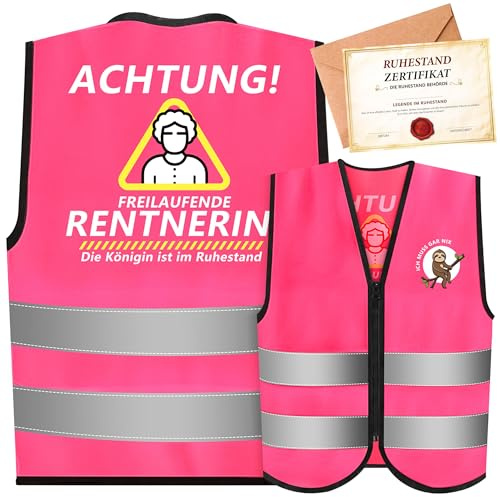 ZJTAPE Regalo per pensionati, regalo per donne e pensionati, con biglietto di auguri, articolo scherzo pensionato, regalo divertente per le donne – regalo di addio ai colleghi pensionistici regalo per