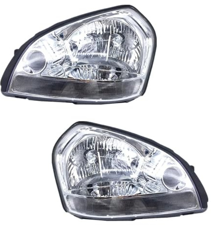 BIISVM Ensemble Phares Avant 1 Paire Phares Avant Pour Hyundai Pour Tucson 2005-2010 Avant Phare Voiture(1Pair white)