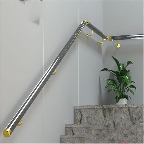 HGOuhK Pasamanos Escalera Pasamanos de Escalera, pasamanos for escaleras Interiores y Exteriores, pasamanos de Seguridad Antideslizante de Cristal acrílico for Pared Interior.(150cm)