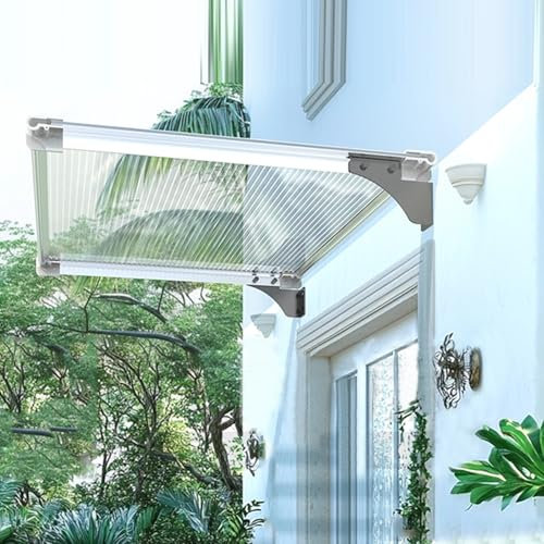 Moderno tendone trasparente da 120 x 240 cm, protezione UV da 5 mm, design elegante per pioggia e neve, include accessori per una facile installazione.