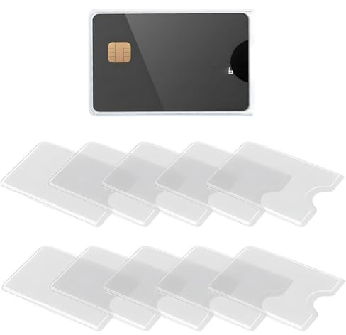 JUGUTA 10 X Transparente Kartenhülle Hartplastik,Kartenschutz,Card Case,Ec Karten Schutzhülle,Kreditkartenhülle,Scheckkartenhülle,Kartenschutzhülle Für Ec Karte Bankkarten Kreditkarten