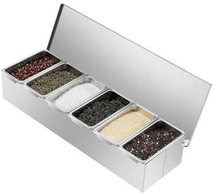 6 griglie x 450 ml, contenitore per spezie, contenitore per spezie, contenitore per alimenti, contenitore per frutta, contenitore per alimenti, contenitore per alimenti, contenitore per alimenti