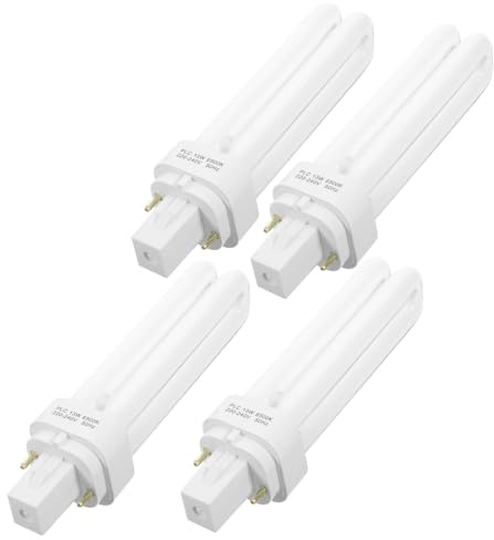 BESPORTBLE 4 piezas Bombilla Fluorescente Pines Ahorro Energía Luz Fría Pack Unidades Reemplazo LED para Hogar y Oficina