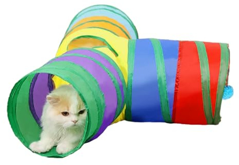 Große Katzentunnel, T-förmig 3-Wege Mit Guckloch, T-förmiger Katzentunnel Spielzeugröhre, Für Kaninchen Welpen Kleine Hunde Indoor Spiel Bewegung Bereicherung Körperliche Geistige Stimulation Training