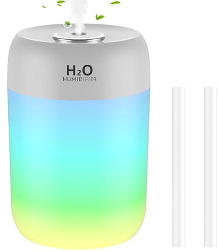 SZO Mini Cool Mist Humidifier for Bedroom, Top Fill Quiet with Night Light | Quiet top-fill humidifier with night light, auto shut-off and low noise. Ideal for bedroom, nursery, office and plants.
