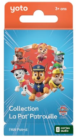 Yoto – Pack Collection La Pat' Patrouille – 6 tarjetas de audio para niños en francés para escuchar en contadora de noche y caja de historias Player y Mini, contenido educativo de 4 a 6 años