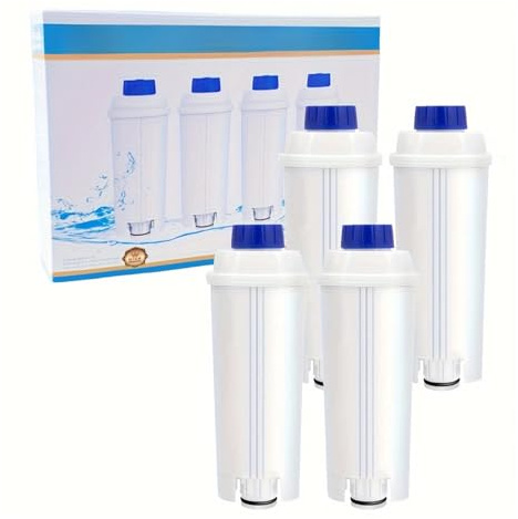 Reemplazo De Filtros For Máquina De Café, Compatible Con DeLonghi, Filtro DLSC002, Cartuchos De Filtro De Agua, Suavizante De Carbón Activado(4pcs)