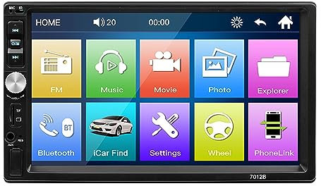 GOFORJUMP Autoradio 7012B 2 Din General Car Models 7'' inch LCD Touch Screen Car Radio Player Bluetooth Car Audio Support Rear View Camera