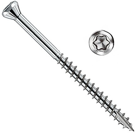 SCREW REBEL Terrassenschrauben A4 Edelstahl, 5,0 x 60 mm - Menge: 200 Stück