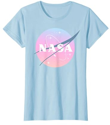 NASA Pastel Rainbow Classic Logo Graphic T-Shirt T-Shirt