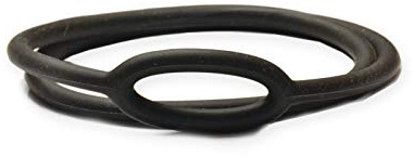 Tauchsportvertretung Silikon Neckband Befestigung für Atemregler, Farbe:schwarz
