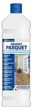 Interchem ARPQL1X12 Argonit Parquet Detergente neutro concentrado y perfumado para superficies de madera, 12 frascos de 1 litro