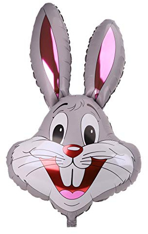 Toyland® 94 cm (37) Ballon en forme de lapin - Ballons de Pâques (GRIS)