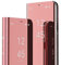 IMEIKONST LG V30 Hülle Bookstyle Spiegel Makeup Clear View Ständer Full Body Schutzhüllen Bumper Flip Folio Handyhülle Hülle für LG V30 / LG V30 Plus Flip Mirror: Rose Gold QH