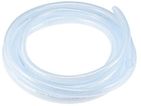 sourcing map Tuyau d'arrosage tressé en PVC transparent flexible de 10 mm de diamètre intérieur et 14 mm de diamètre extérieur de 3 m