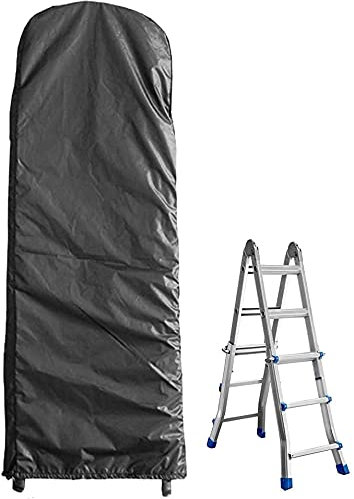 COOSOO Folding Ladder Cover Waterproof Dustproof Protective Case Polyester Fabric with Drawstring for 6-Step Ladders Black 50x6.5x195cm