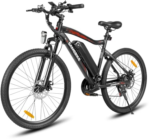 SAMEBIKE Bicicletta Elettrica per Adulti 26'',Bici Elettrica con Pedalata Assistita,City E-bike Unisex Adulto,Batteria Rimovibile 36V13AH,Bici Elettriche per 21 Velocità Uomo/Donna