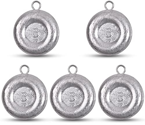 Disc Sinkers Fishing Weights,Coin Sinkers Weights Saltwater Surf Fishing Weights Catfishing Gear Tackle 8oz 6oz 5oz 4oz 3oz 2oz 1oz