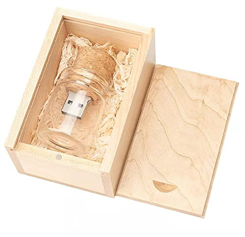 USB-flaskaflaska med låda 32 GB, LEIZHAN silikon minnessticka pendla flashdrive-presenter för studenter, familjer och barn (32 GB, flaska med låda)