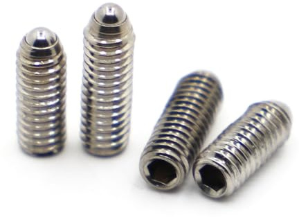 SEIDER 304 Edelstahl Innensechskant Feder Kugel Kolben Gewindestift Gewindestift M3 M4 M5 M6 M8 M10 M12(10mm,M6 5pcs)
