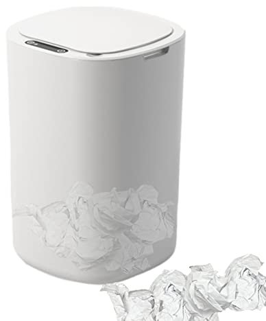 Pattumiera Automatica Autosigillante, Pattumiera Antiodore da 12 Litri con Coperchio, Pattumiera a Batteria con Sensore di Movimento Intelligente, Cestino Grande per Casa, Ristorante, Uffici, Bagno