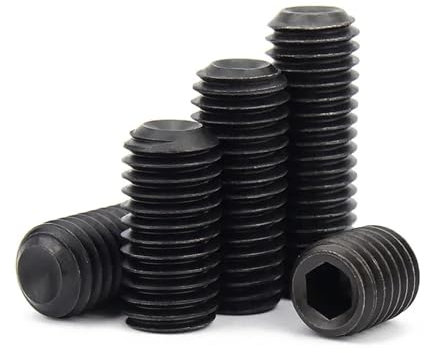 5/50 Stück M3 M4 M5 M6 M7 M8 M10 M12 Feingewinde Schwarz 12,9 Stahl Innensechskant Innensechskant Ringschneide Madenschraube Gewindestift(10pcs M8x1x8)