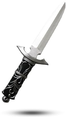 JLEivvi 1 PCS Rubber Martial Art Training Knife Professional Rubber Training Weapon Non Sharp Prop Knife for Martial Arts Practice,Costume Party Props(30cm)