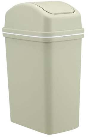 Pattumiera con coperchio incernierato, pattumiera con coperchio a ribalta, pattumiera con coperchio, spaziosa e decorativa per la casa, organizer per rifiuti da bagno rinforzato