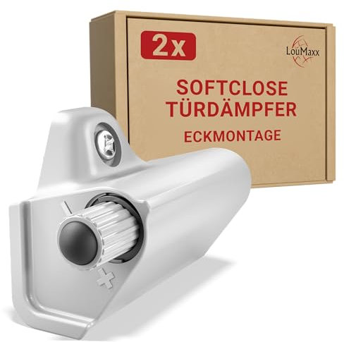 LouMaxx Softclose Door Damper Cabinet Set of 2 - Kitchen Softclose Retrofitting - Grey Cabinet Door Damper