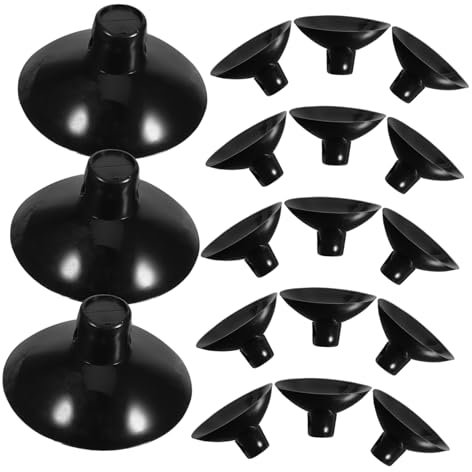 20 Pcs Black Silicone Open Clamp Cable Fixing Suction Cups for Cables