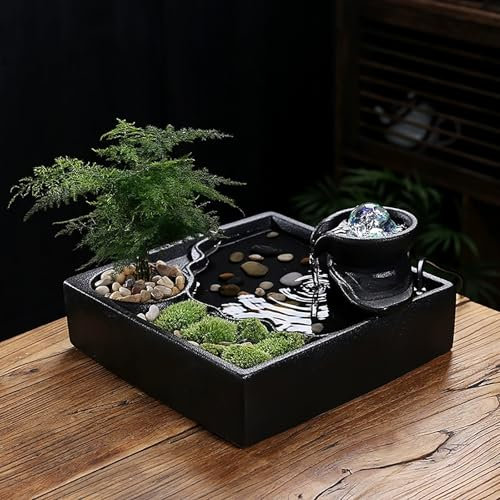 Cascata da Interno, Scrivania per Relax da Interno, Fontana Zen Circolante Creativa, Decorazioni a Cascata, Fontane Fredde