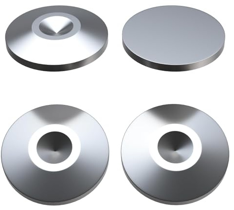Monosaudio HiFi Spikes Pad Gerätefüße, 4 Stück, 25x5mm, Aluminium | High End, Lautsprecherständer Füße, Stoßdämpfer Isolationsfüße, Für Verstärker Plattenspieler Subwoofer