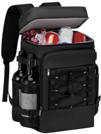 Eventerde Isolierter Rucksack - Auslaufsichere Kühltasche Rucksäcke Isoliert,Kühlbox wasserdichte Wiederverwendbare Tragetasche Weiche Lunchtasche für Picknick Arbeit Schule