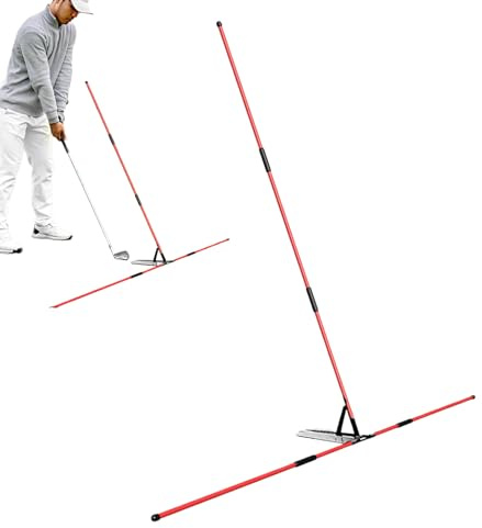 Portable Multi-Functional Golf Alignment Rods, Golf Alignment Sticks Holder, Portable Swing Path & Plane Trainer For Practice, Ideal For Home Practice, Golfs Lessons & Beginners' Training