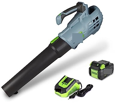 SHEHUALI Ventilatore centrifugo, Soffiatore for foglie senza fili a batteria da 20 V 4,0 Ah, spazzatrice ad aria compressa a velocità variabile for polvere, utensile da giardino che soffia neve