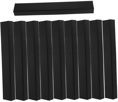 GARIOUANS 10 Stück Teiliges Schwarze Faltfächer aufbewahrungsbox aus Verstärktem Karton Elegante Geschenkbox für Traditionelle Chinesische und Japanische Fächer Stabile Faltschachtel zur