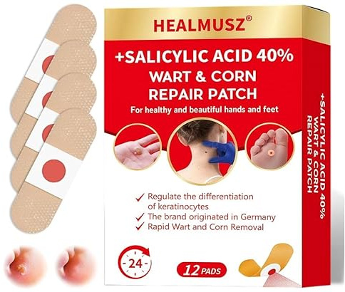 JYYWTSI Lot de 12 patchs anti-verrues plantaires pour mains et pieds, doux et efficace pour garder votre peau lisse