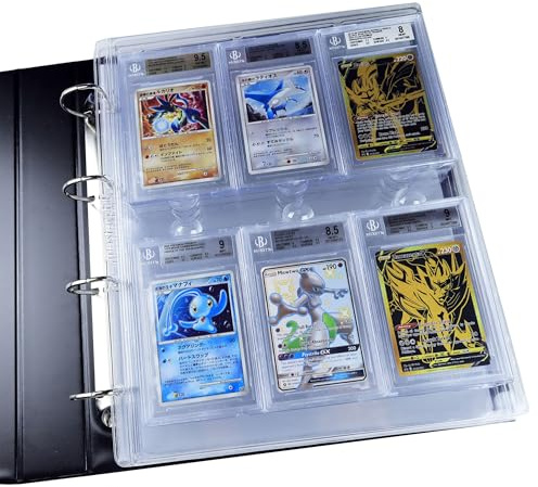 Masterphil Pagine per Carte Gradate Pokemon, Yu-Gi-Oh, Magic (4 Pagine per BECKETT)