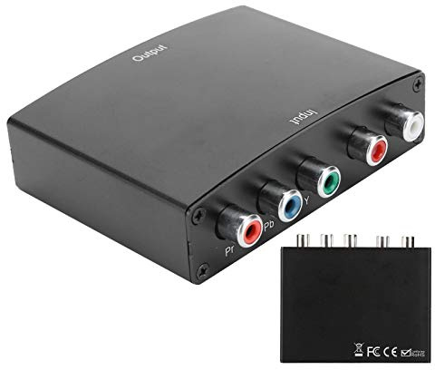 WOHPNLE Convertitore YPbPr in HDMI, adattatore AV stabile Adattatore digitale affidabile Trasformatore VHS versatile per l'uso quotidiano in casa e in ufficio