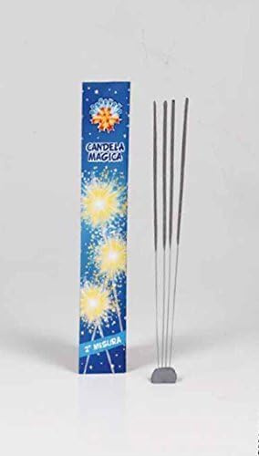 Candeline Magiche Scintillanti 2° Misura K1 – 100 Pezzi Bastoncini Luminosi con Scintille Dorate per Torte, Feste, Compleanni, Capodanno ed Eventi – Categoria 1 Uso Domestico