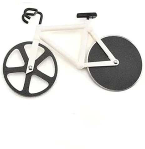 Tagliapizza Tagliapizza In Acciaio Inossidabile Ruota A Forma Di Bicicletta Rullo For Bici Chopper For Pizza Affettatrice Coltello Da Taglio For Pizza Utensili Da Cucina Tagliapizza(White (A style))
