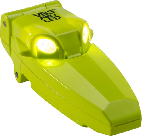 PELI VB3 2220Z1 Lampe à Clip LED, Homologuée ATEX Zone 1, Lampe de Poche Premium, Haute Qualité pour L'Industrie, Les Électriciens, Les Pompiers, Résistante à l'eau IPX4, Couleur : Jaune