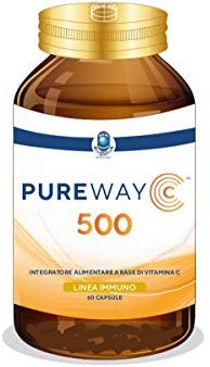 SEB Pureway C 500 - Integratore di Vitamina C pura, veicolata, a formula avanzata (pureway-C): assorbimento più veloce e capacità dell'organismo di trattenerla aumentata