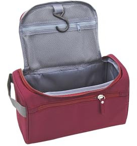 ONEGenug Kulturbeutel Reise Kulturtasche Herren & Damen Kosmetiktasche Zum Aufhängen Waschtasche für Jungen & Mädchen Dunkelrot