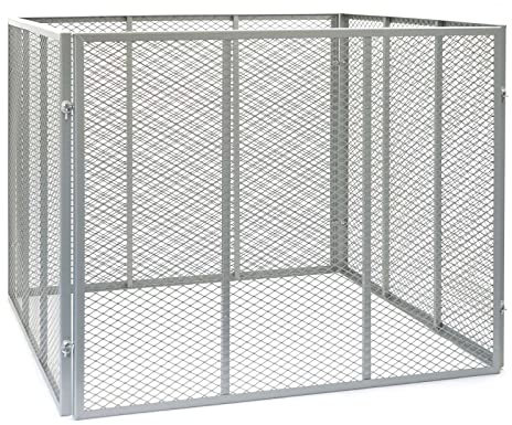 Wiltec Komposter 100 x 100 x 80 cm, Gartenkomposter aus Metallgitter, Kompostbehälter für 800 Liter Kompost, Biokomposter für Bioabfall