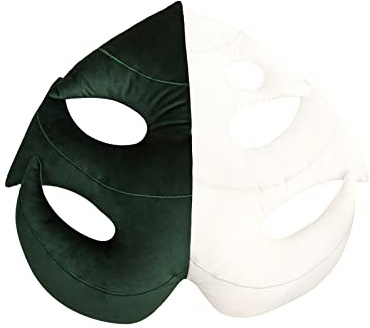 JYCRA Cuscino a forma di foglia di Monstera, cuscino 3D a forma di foglia tropicale, per la decorazione della casa e della camera da letto, B