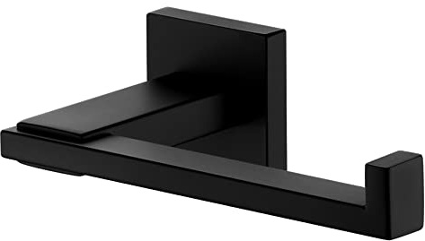KOKOSIRI Black Toilet Paper Holder for Bathroom Tissue Paper Dispenser Stainless Steel Toilet Roll Holder Hold Mega Rolls Wall Mounted, B2006BK